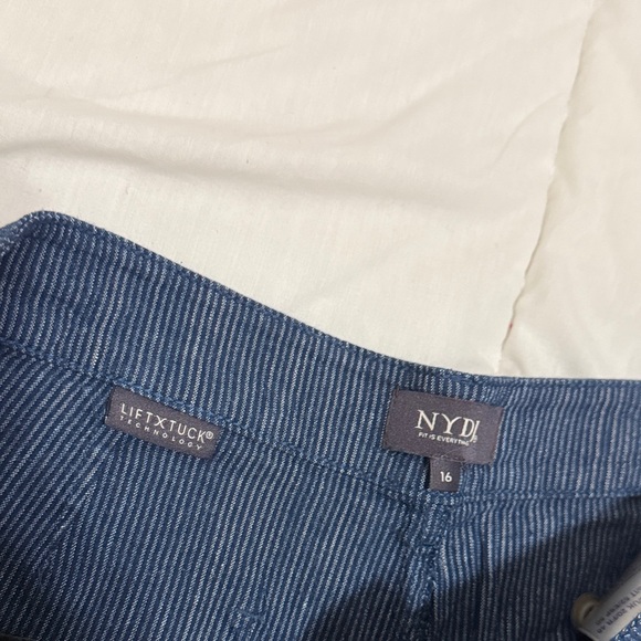 NYDJ Dark Blue Wide Leg Jeans - Picture 13 of 15